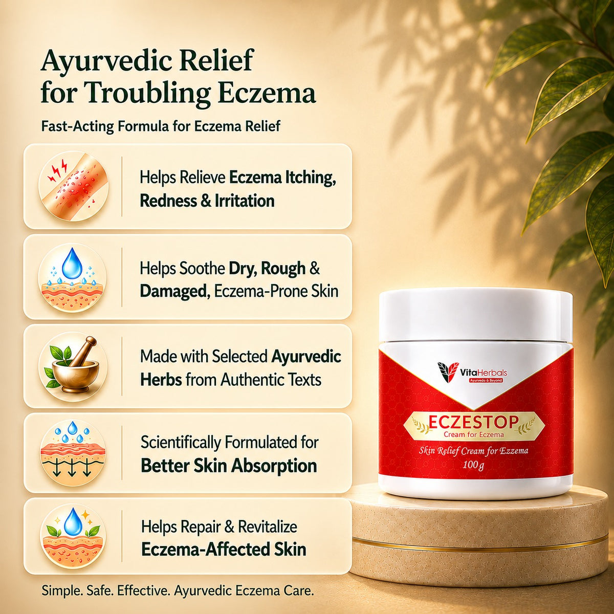 VITAHERBALS Eczestop Cream For Eczema Relief